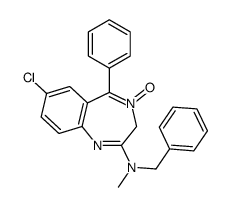 7-Chloro-N-methyl-5-phenyl-N-(phenylmethyl)-3H-1,4-benzodiazepin-2-amine4-oxide结构式
