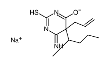 5-Allyl-5,6-dihydro-6-imino-5-(1-methylbutyl)-2-sodiothio-4(3H)-pyrimidinone Structure