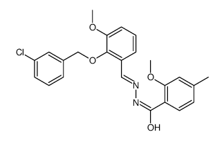 N-[[2-[(3-chlorophenyl)methoxy]-3-methoxyphenyl]methylideneamino]-2-methoxy-4-methylbenzamide结构式