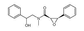 (2R,3R)-3-Phenyl-oxirane-2-carboxylic acid (2-hydroxy-2-phenyl-ethyl)-methyl-amide Structure