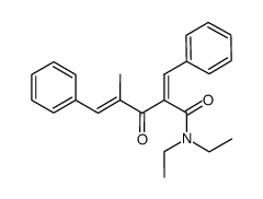 2-benzylidene-4-methyl-3-oxo-5-phenyl-pent-4-enoic acid diethylamide结构式