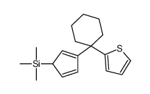trimethyl-[3-(1-thiophen-2-ylcyclohexyl)cyclopenta-2,4-dien-1-yl]silane Structure