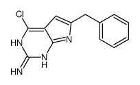 6-benzyl-4-chloro-7H-pyrrolo[2,3-d]pyrimidin-2-amine Structure