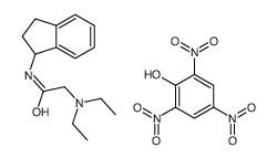 2-(diethylamino)-N-(2,3-dihydro-1H-inden-1-yl)acetamide,2,4,6-trinitrophenol Structure