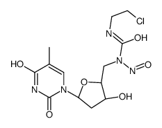 3-(2-chloroethyl)-1-[[(2R,3S,5R)-3-hydroxy-5-(5-methyl-2,4-dioxopyrimidin-1-yl)oxolan-2-yl]methyl]-1-nitrosourea结构式