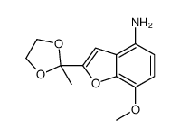 7-methoxy-2-(2-methyl-1,3-dioxolan-2-yl)-1-benzofuran-4-amine Structure