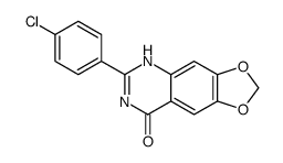 6-(4-chlorophenyl)-5H-[1,3]dioxolo[4,5-g]quinazolin-8-one Structure