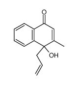 2,3-benzo-1-allyl-1-hydroxy-6-methylcyclohexa-2,4-dien-4-one结构式