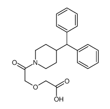 2-[2-(4-benzhydrylpiperidin-1-yl)-2-oxoethoxy]acetic acid结构式