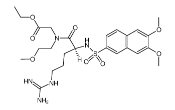 N2-(6,7-dimethoxy-2-naphthalenesulfonyl)-L-arginyl-N-(2-methoxyethyl)glycine ethyl ester结构式