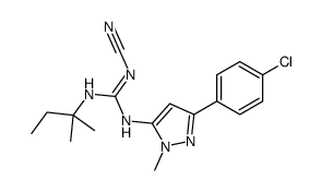 1-[5-(4-chlorophenyl)-2-methylpyrazol-3-yl]-3-cyano-2-(2-methylbutan-2-yl)guanidine Structure