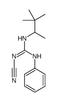 1-cyano-2-(3,3-dimethylbutan-2-yl)-3-phenylguanidine结构式