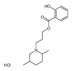 salicylic acid-[3-(2,5-dimethyl-piperidino)-propyl ester], hydrochloride Structure