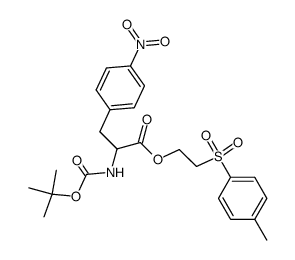 2-tert-Butoxycarbonylamino-3-(4-nitro-phenyl)-propionic acid 2-(toluene-4-sulfonyl)-ethyl ester结构式