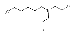 Ethanol,2,2'-(hexylimino)bis- Structure