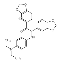 1,2-dibenzo[1,3]dioxol-5-yl-2-[(4-diethylaminophenyl)amino]ethanone结构式
