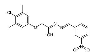 2-(4-Chloro-3,5-dimethylphenoxy)-N'-(3-nitrobenzylidene)acetohydr azide Structure