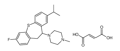 (E)-but-2-enedioic acid,1-(9-fluoro-3-propan-2-yl-5,6-dihydrobenzo[b][1]benzothiepin-5-yl)-4-methylpiperazine Structure