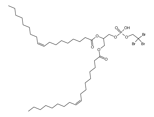 3-((hydroxy(2,2,2-tribromoethoxy)phosphoryl)oxy)propane-1,2-diyl dioleate结构式