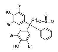 2-[bis(3,5-dibromo-4-hydroxyphenyl)hydroxymethyl]benzenesulphonic acid structure