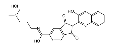 N-[3-(dimethylamino)propyl]-2-(3-hydroxyquinolin-2-yl)-1,3-dioxoindene-5-carboxamide,hydrochloride Structure