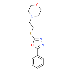2-(4-morpholinyl)ethyl 5-phenyl-1,3,4-oxadiazol-2-yl sulfide Structure