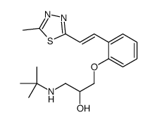 2-Methyl-5-(2-(2-hydroxy-3-tert-butylaminopropoxy)styryl)-1,3,4-thiadi azol [German]结构式