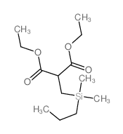Propanedioic acid,2-[(dimethylpropylsilyl)methyl]-, 1,3-diethyl ester结构式