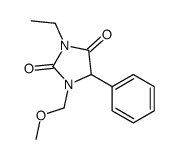 3-ethyl-1-(methoxymethyl)-5-phenylimidazolidine-2,4-dione结构式