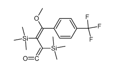 4-Methoxy-4-(4-trifluoromethylphenyl)-2,3-bis(trimethylsilyl)-1,3-butadien-1-on结构式