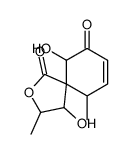 (4S,5R)-4β,10β-Dihydroxy-3β,6β-dimethyl-2-oxaspiro[4.5]dec-7-ene-1,9-dione Structure