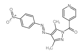 Methanone,[3,5-dimethyl-4-[2-(4-nitrophenyl)diazenyl]-1H-pyrazol-1-yl]-4-pyridinyl-结构式
