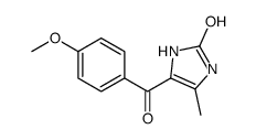 4-(4-methoxybenzoyl)-5-methyl-1,3-dihydroimidazol-2-one结构式