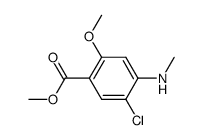 METHYL 5-CHLORO-2-METHOXY-4-METHYLAMINOBENZOATE结构式