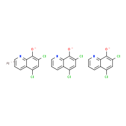tris(5,7-dichloroquinolin-8-olato-N1,O8)aluminium Structure