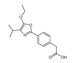 2-[4-(5-ethoxy-4-propan-2-yl-1,3-oxazol-2-yl)phenyl]acetic acid Structure