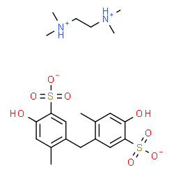 N,N,N',N'-dimethylethylenediammonium 3,3'-methylenebis[6-hydroxy-4-methylbenzenesulphonate]结构式