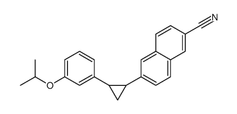 6-[2-(3-propan-2-yloxyphenyl)cyclopropyl]naphthalene-2-carbonitrile Structure