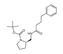 (R)-2-[(4-phenylbutyrylamino)methyl]pyrrolidine-1-carboxylic acid tert-butyl ester结构式