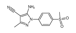 5-amino-1-(4-methanesulfonyl-phenyl)-3-methyl-1H-pyrazole-4- carbonitrile Structure