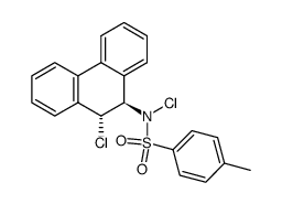 9-Chloro-10-(N-chloro-p-toluenesulfonamido)-9,10-dihydrophenanthrene结构式