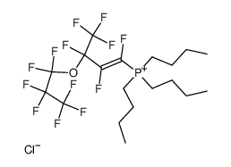 (Z)-tributyl(1,2,3,4,4,4-hexafluoro-3-(perfluoropropoxy)but-1-en-1-yl)phosphonium chloride Structure