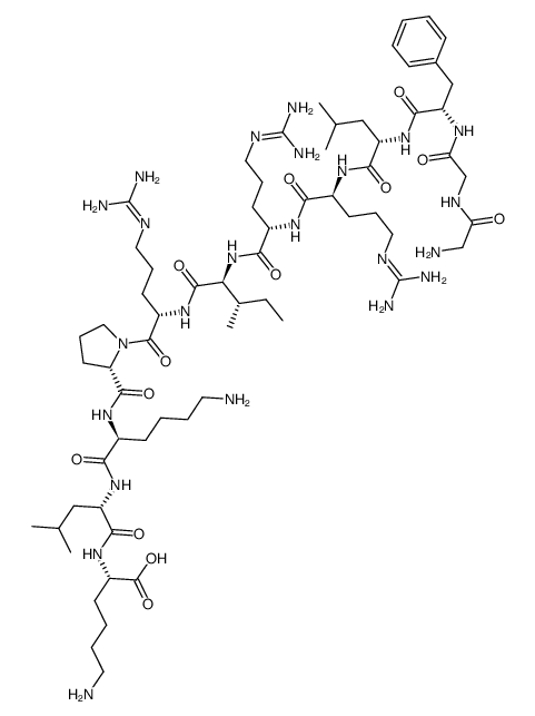 dynorphin a, destyr(1)-destrp(14)-desasp(15)-desasn(16)-desglu(17)- Structure