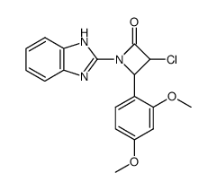 1-(1H-Benzoimidazol-2-yl)-3-chloro-4-(2,4-dimethoxy-phenyl)-azetidin-2-one结构式
