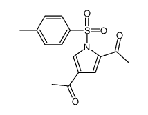 1-[4-acetyl-1-(4-methylphenyl)sulfonylpyrrol-2-yl]ethanone结构式