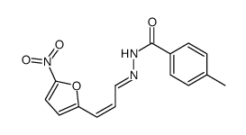 Benzoic acid, 4-methyl-, (3-(5-nitro-2-furanyl)-2-propenylidene)hydraz ide结构式