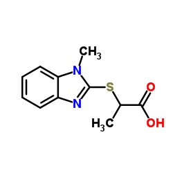 2-[(1-Methyl-1H-benzimidazol-2-yl)sulfanyl]propanoic acid结构式