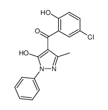 (5-chloro-2-hydroxyphenyl)(5-hydroxy-3-methyl-1-phenyl-1H-pyrazol-4-yl)methanone Structure