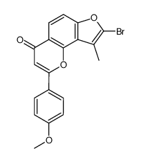 8-bromo-2-(4-methoxy-phenyl)-9-methyl-furo[2,3-h]chromen-4-one Structure