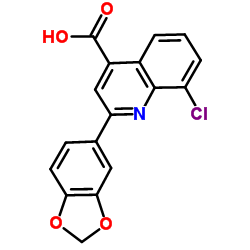 2-(1,3-Benzodioxol-5-yl)-8-chloro-4-quinolinecarboxylic acid picture